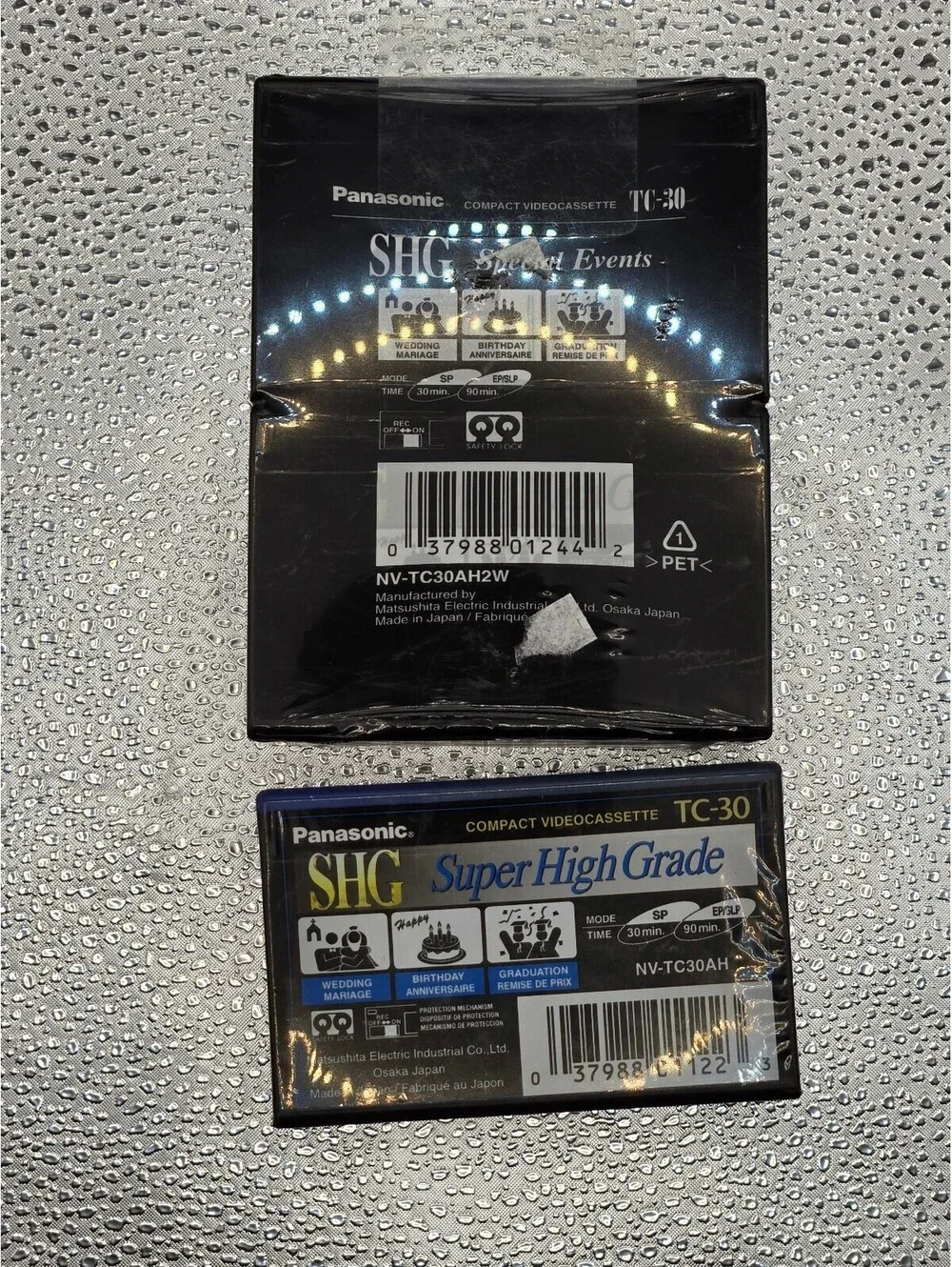 3 NEW! Sealed Panasonic TC-30 VHS-C 90min Super High Grade Camcorder Video Tapes